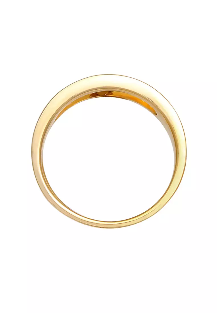 施华洛世奇®水晶镶嵌单枚金戒指