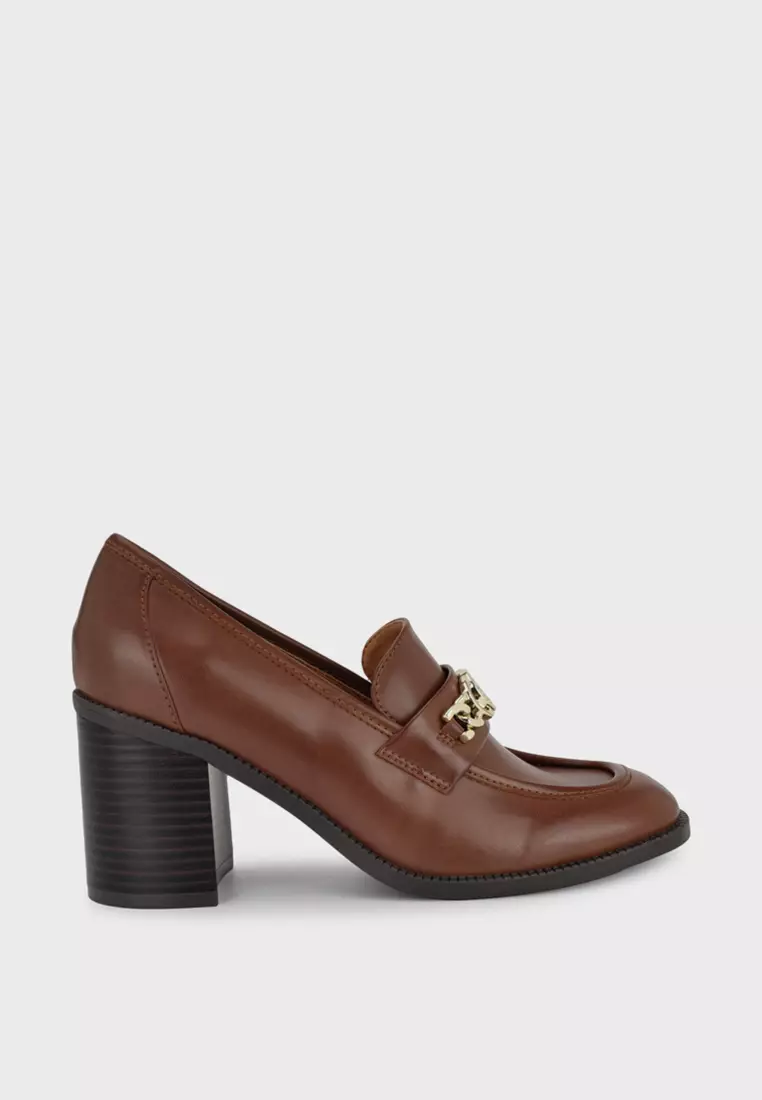 Discount on Nine West  shoes - SKU: Kelty3 Heeled Loafers Mid Brown