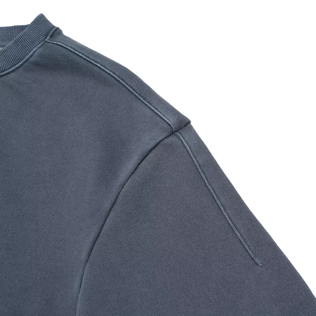 Washed Terry Crewneck Sweatshirt Navy