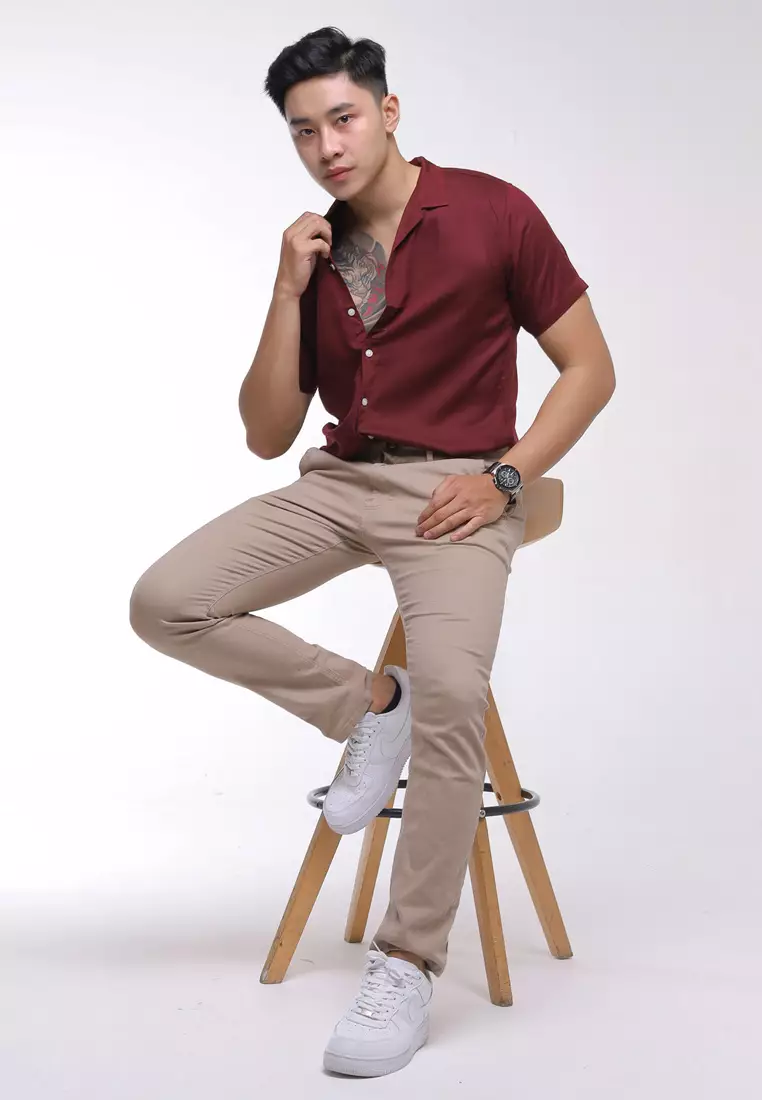 Cuban Red Wine Casual Shirt