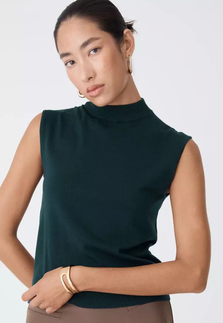 Dina Mock Neck Knit Top