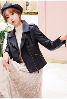 Buy Leather Jacket For Women Online Zalora Malaysia Brunei