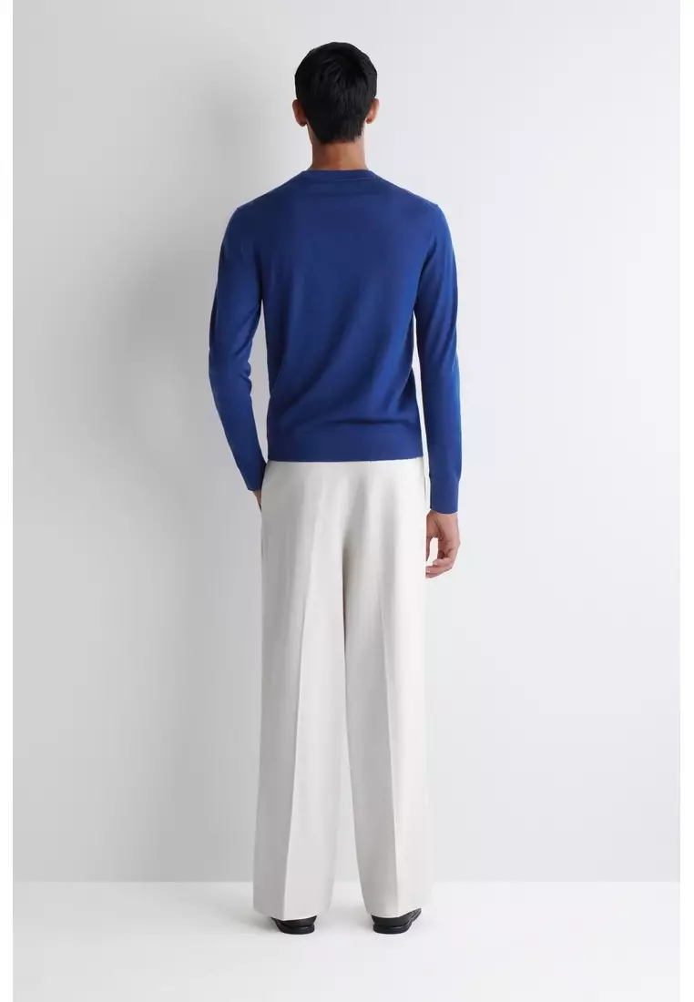 SLIM MERINO WOOL CREW-NECK JUMPER
