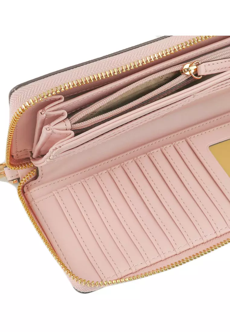 Michael kors jet outlet set travel wallet pink