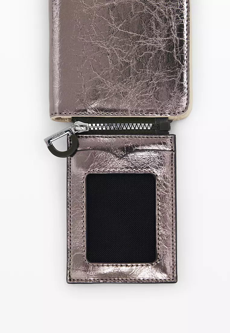 Small convertible metallic wallet