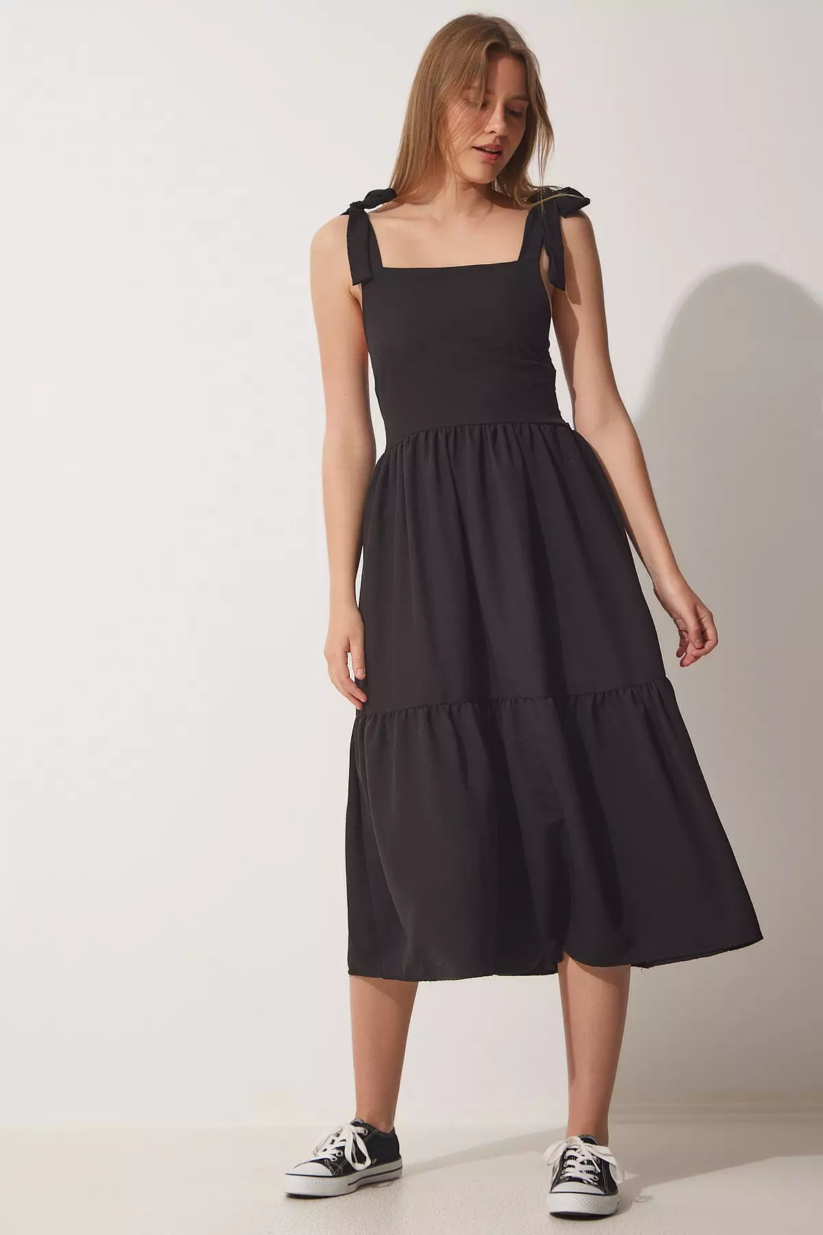 Buy Happiness Istanbul Tie Straps Summer Poplin Dress 2024 Online