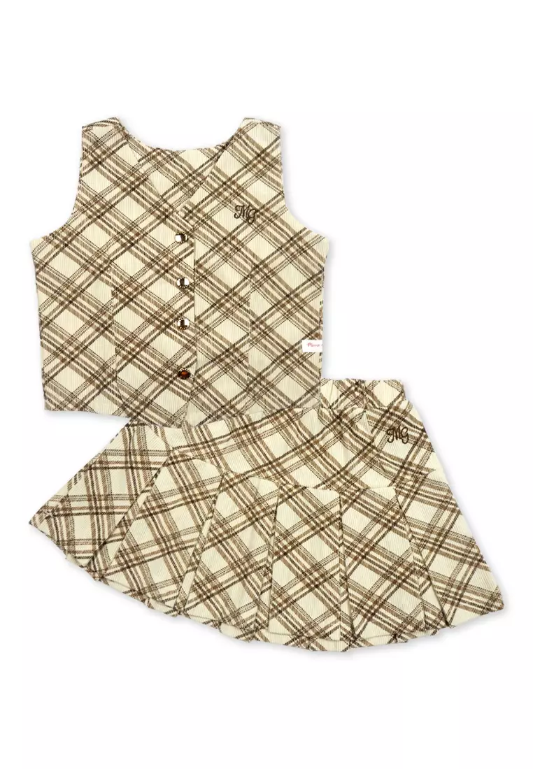 Girls Blouse With Skirt Set