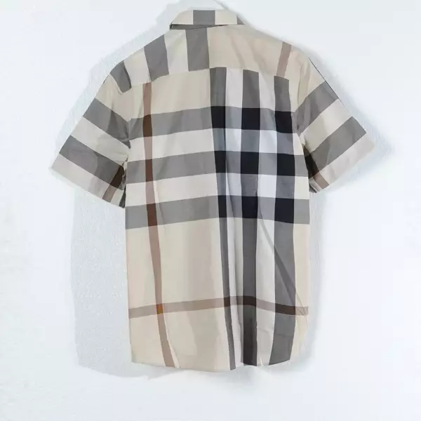 Kemeja BURBERRY CLAVERDON CHECK MODERN BEIGE SHIRT 100% ORIGINAL