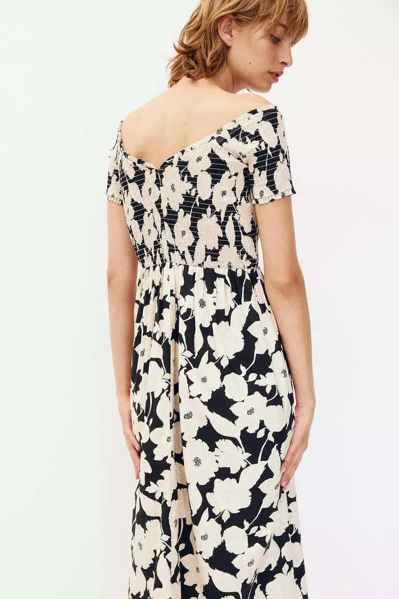 Buy H&M Smocked off-the-shoulder dress Online ZALORA Malaysia