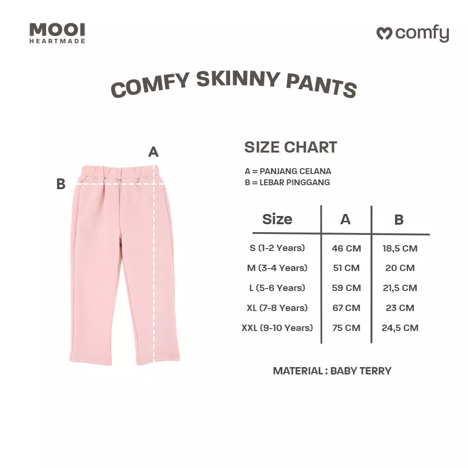 Mooi Celana Panjang Anak Perempuan Comfy Skinny Pants - Sky Blue