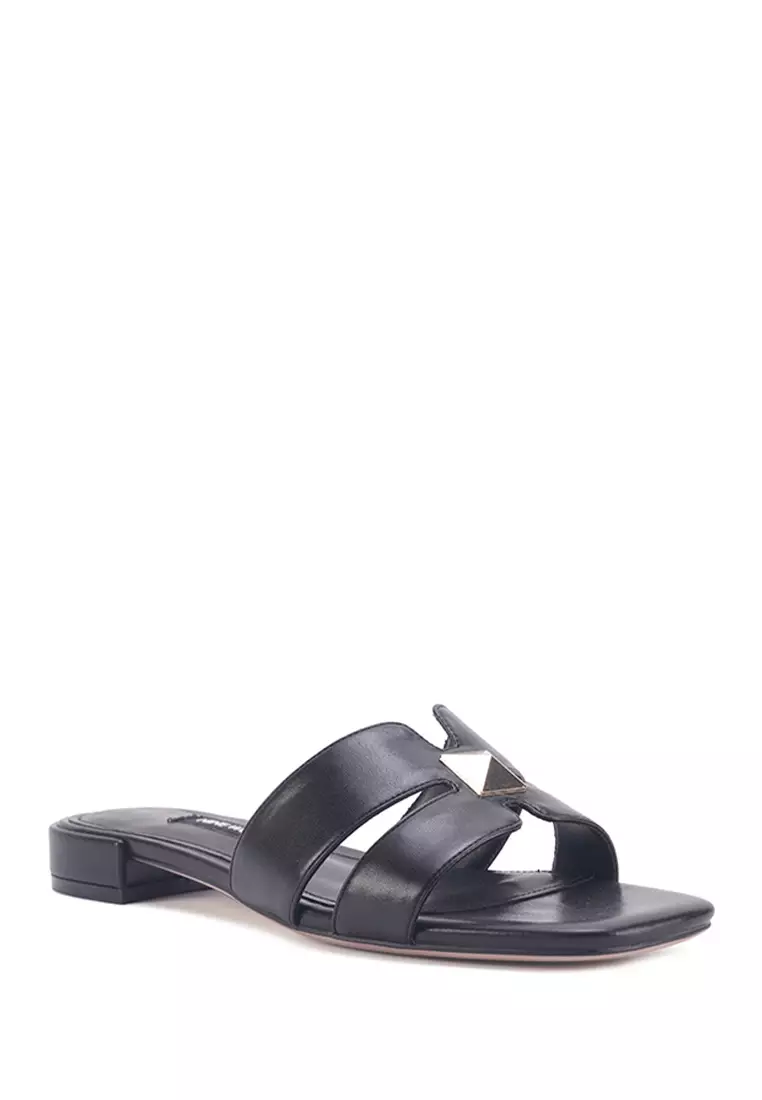 Discount on Nine West  shoes - SKU: Iwan Flat Sandals Black