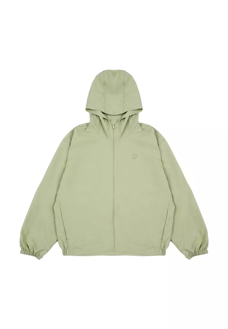 Greenlight Women's Jacket Zipper Hoodie Regular Fit Nylon Crinkle Logo Rin HP-011025