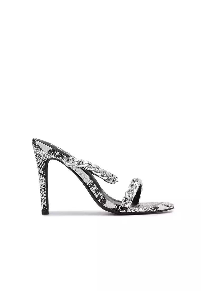 Black and white snake heels online