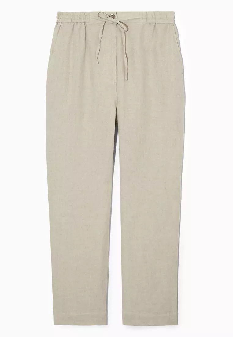 Buy COS BARREL-LEG LINEN TROUSERS 2024 Online | ZALORA Philippines