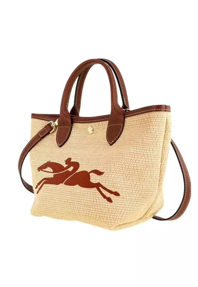 Buy LONGCHAMP Women's Le Panier Pliage Small Size Canvas Handle Bag in ...
