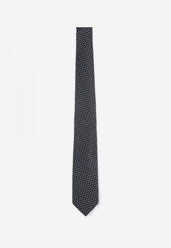 編織紋理領帶-051esprit 京站61-黑色, 飾品配件, 領帶