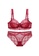 LYCKA red LMM0131a-Lady Two Piece Sexy Bra and Panty Lingerie Sets (Red) 46CC7US1863E1DGS_1