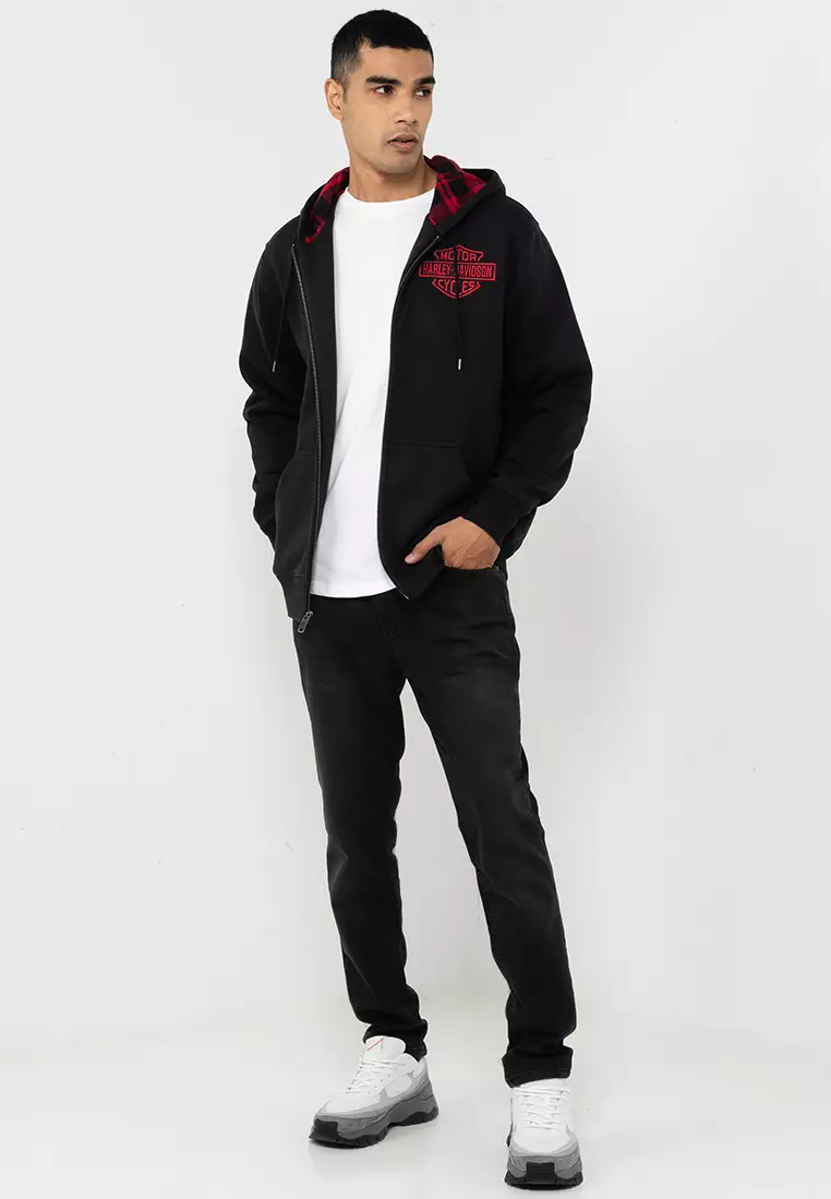 Harley-Davidson Bar & Shield Lined Zip-Up Hoodie