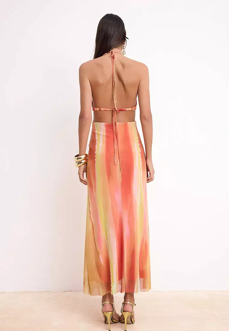 Floral Tulle Maxi Dress