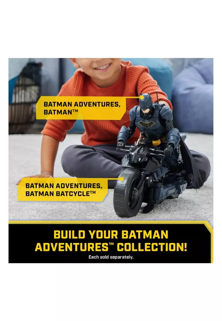 DC Comics, Batman Adventures, Batman Action Figure with 16 Armor Accessories, 17 Points of Articulation, 12-inch