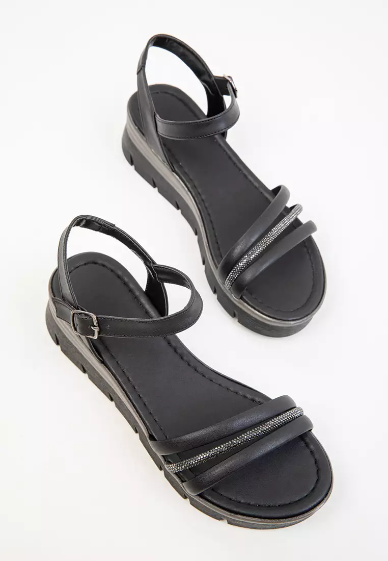 Women's Black Sandals 20331