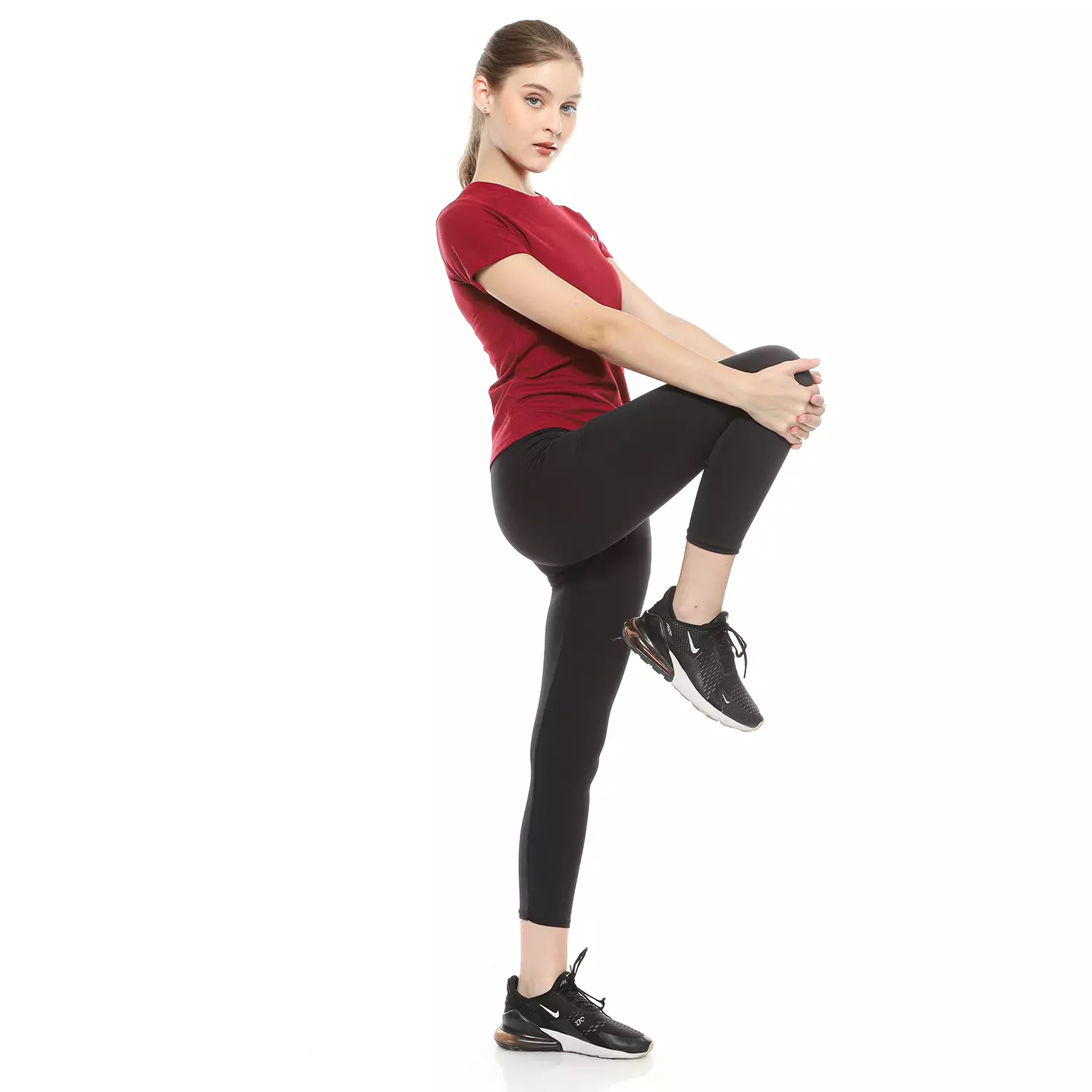 Running Tee Woman Essential series Maroon