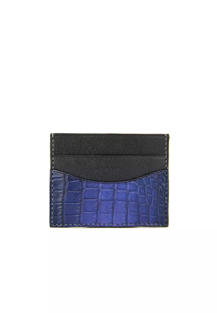 Trunk Chain Wallet - Luxury Shiny Crocodile Blue