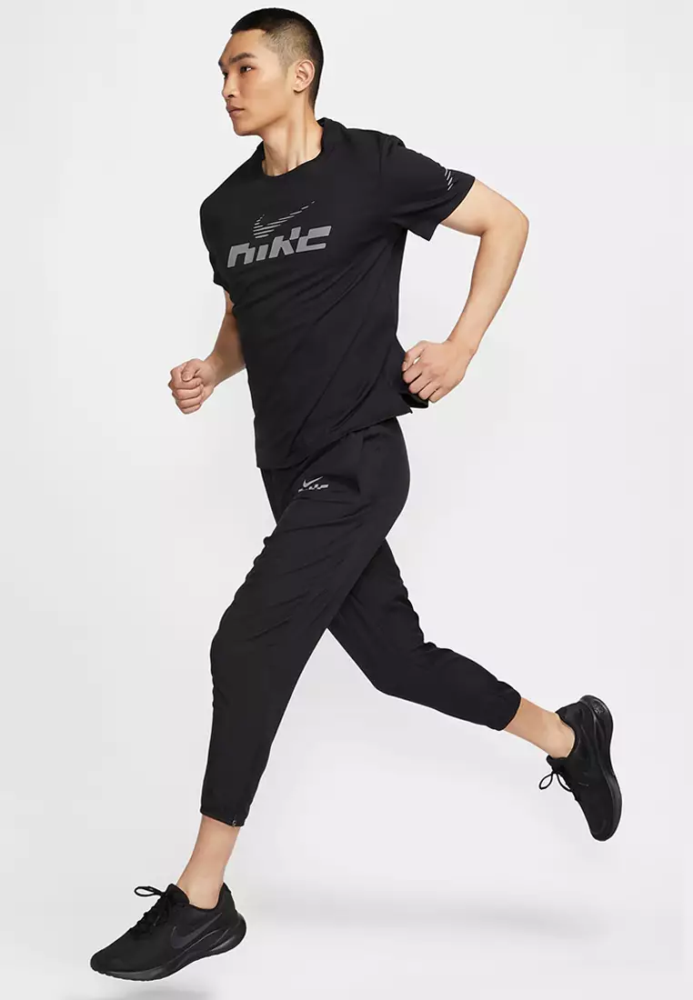 ★Nike★ Mylar Flash Dry Fit UV Short Sleeve Running Top M S Nike Miler Flash Men's Dri-FIT UV Short-Sleeve Running Top