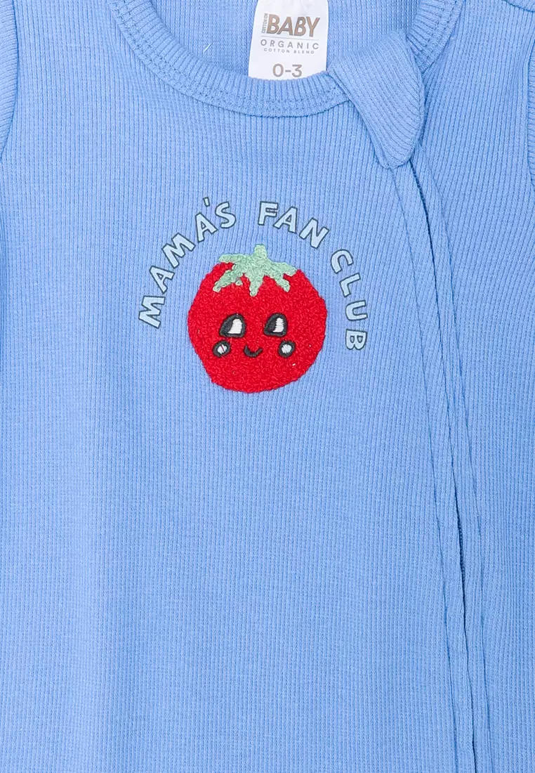 The Short Sleeves Zip Romper