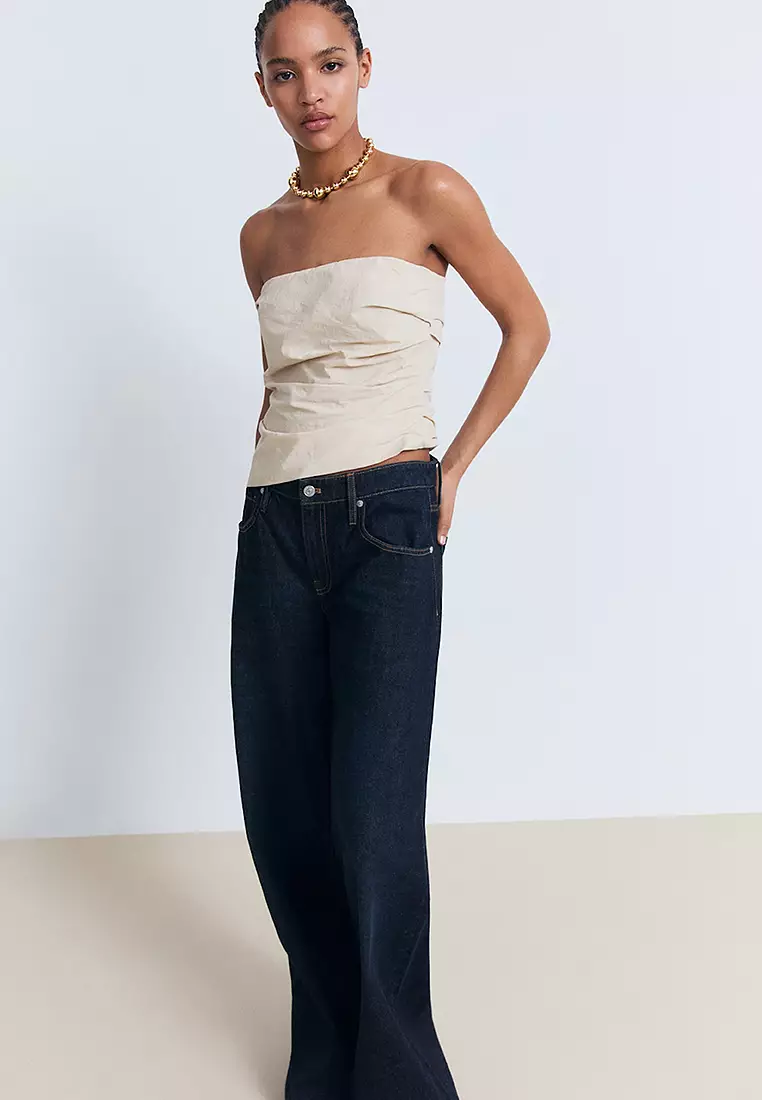 Asymmetrical Strapless Top