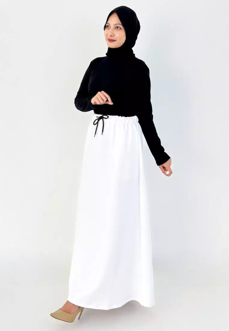 Ghea Skirt (Rok Panjang Basic) - Putih