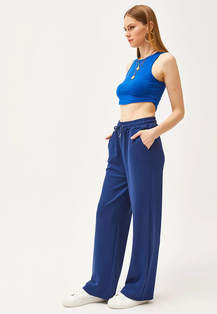 Pockets Modal Palazzo Sweatpants