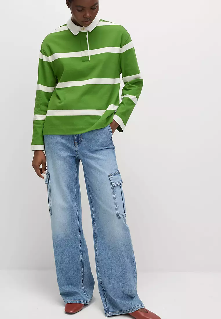 Pure Cotton Striped Rugby Top