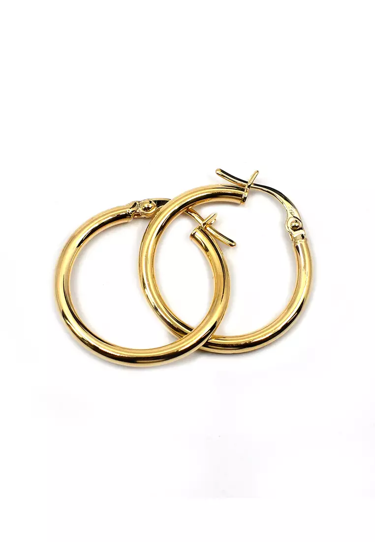 18K Italian Made Yellow Gold Earrings