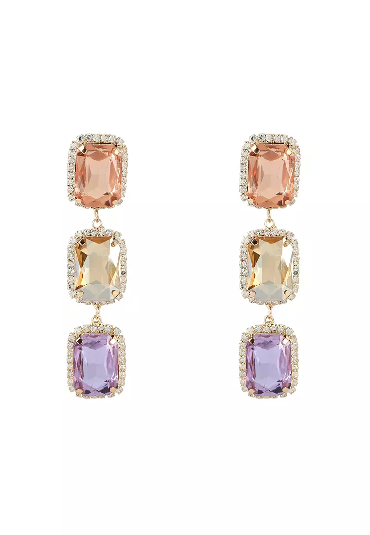 Purple on sale statement earrings