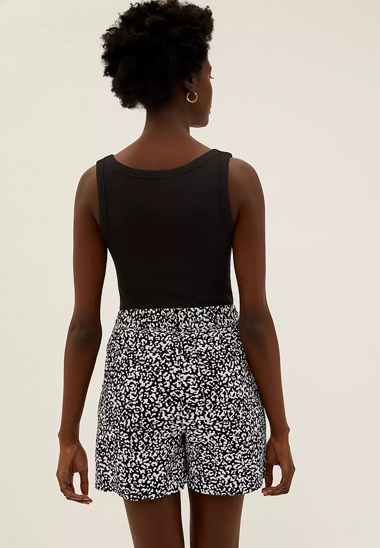 Linen Viscose Pull on Short