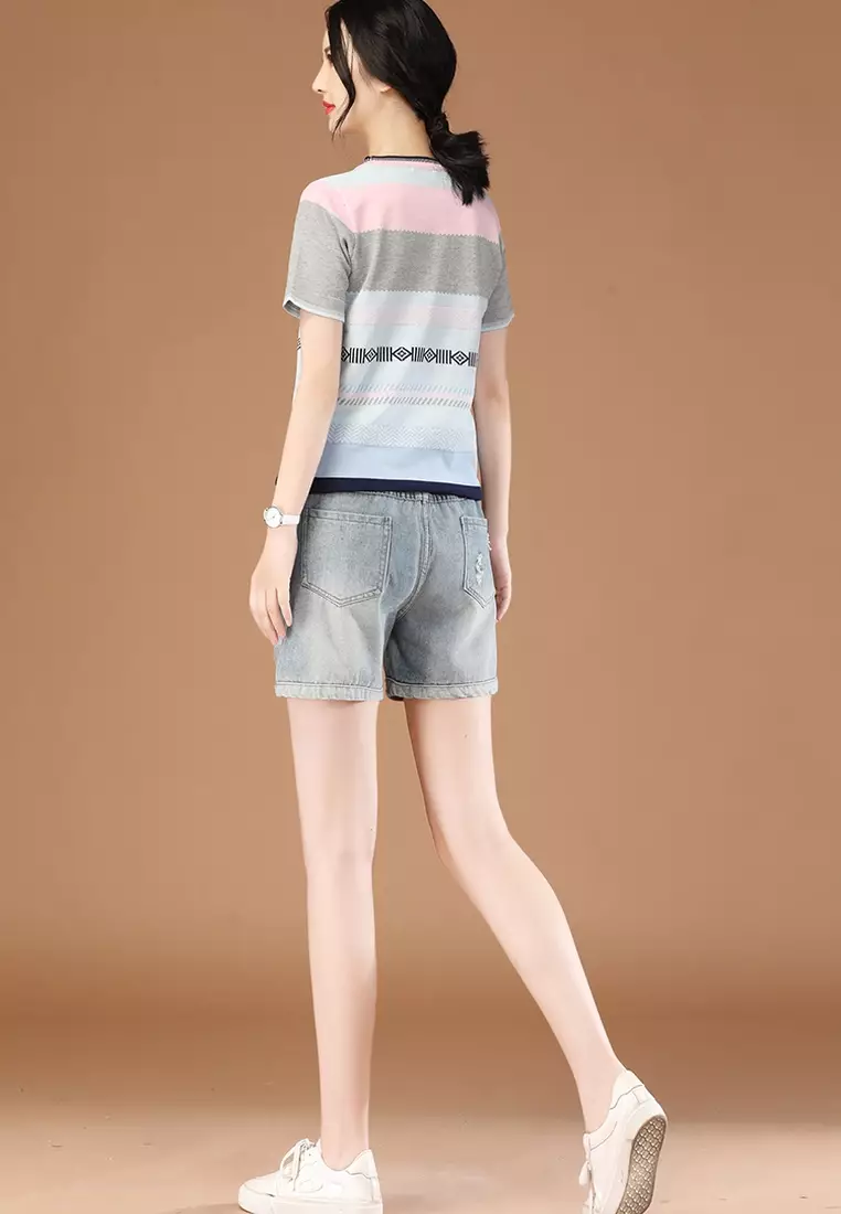 Girls wearing sale long shorts