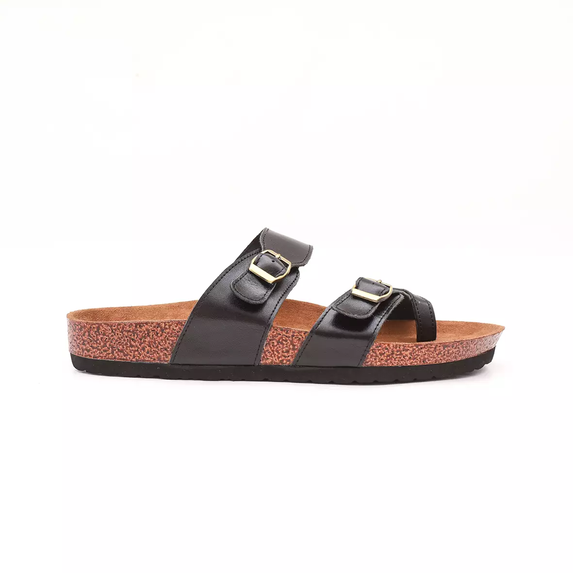 Marhadi Sandal Pria Kulit Asli Sendal Slide Genuine Leather - Merake Black