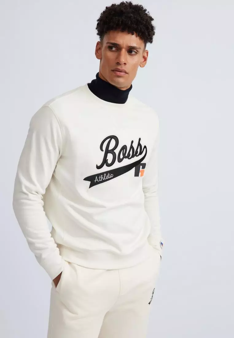 Hugo Boss X Russell Stedman Boss Athletics Logo Sweatshirt In Grey