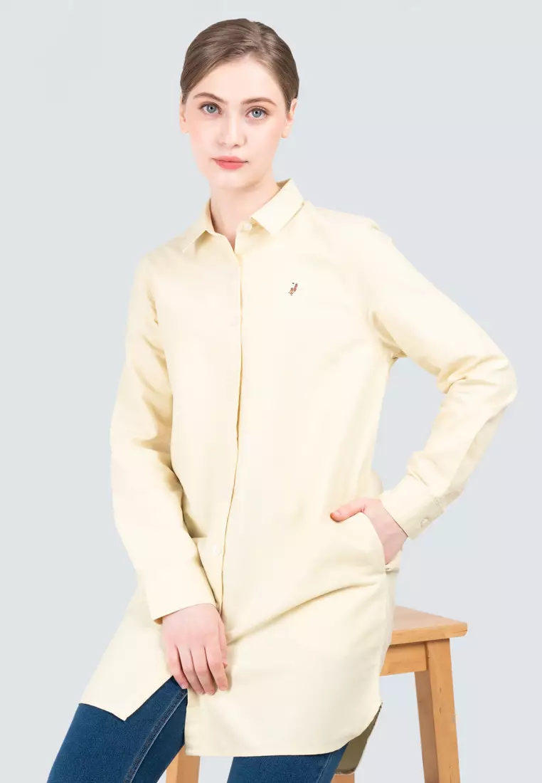 Polo Haus - Women’s Oxford Long Sleeve Shirt Dress WBSD001