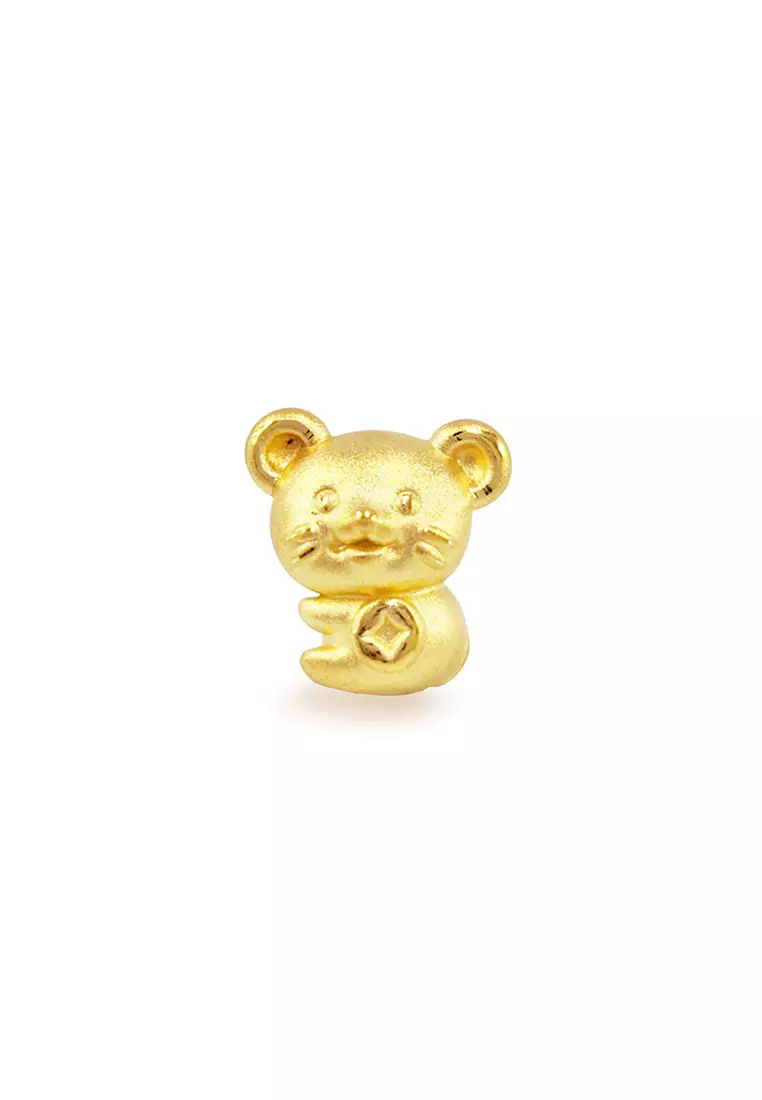 999.9/24K Pure Gold 3D 12 Zodiac Charm - Mouse B650A