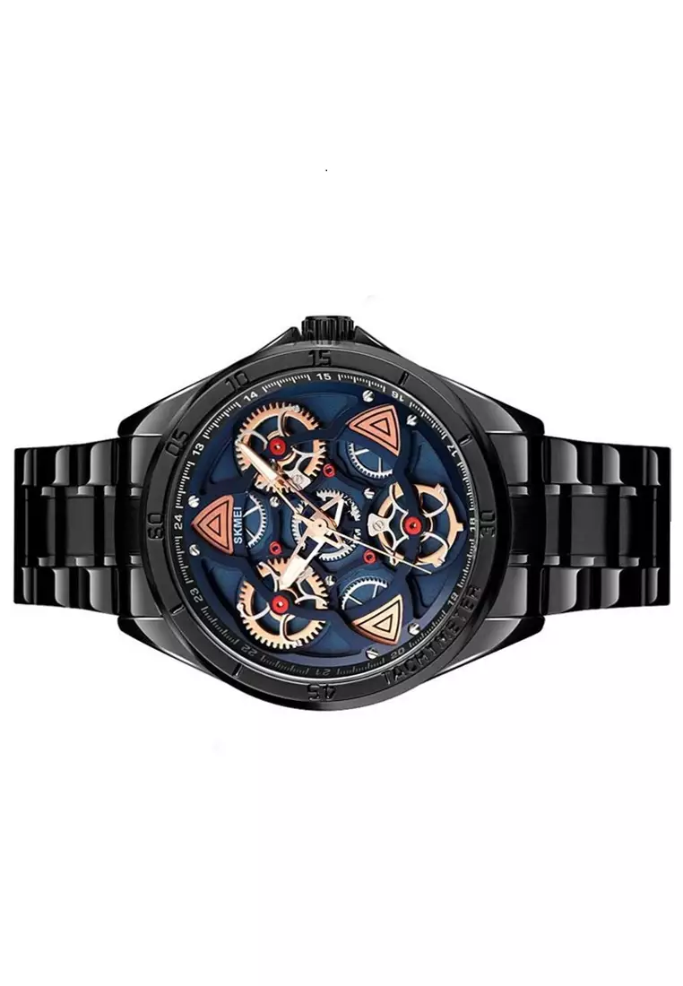 Jam Tangan Analog Pria Waterproof Strap Tali Material Stainless Steel MB78 ORIGINAL