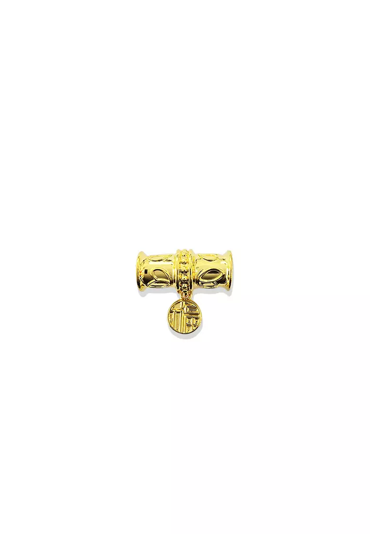 916/22K Gold Tube Pendant B314