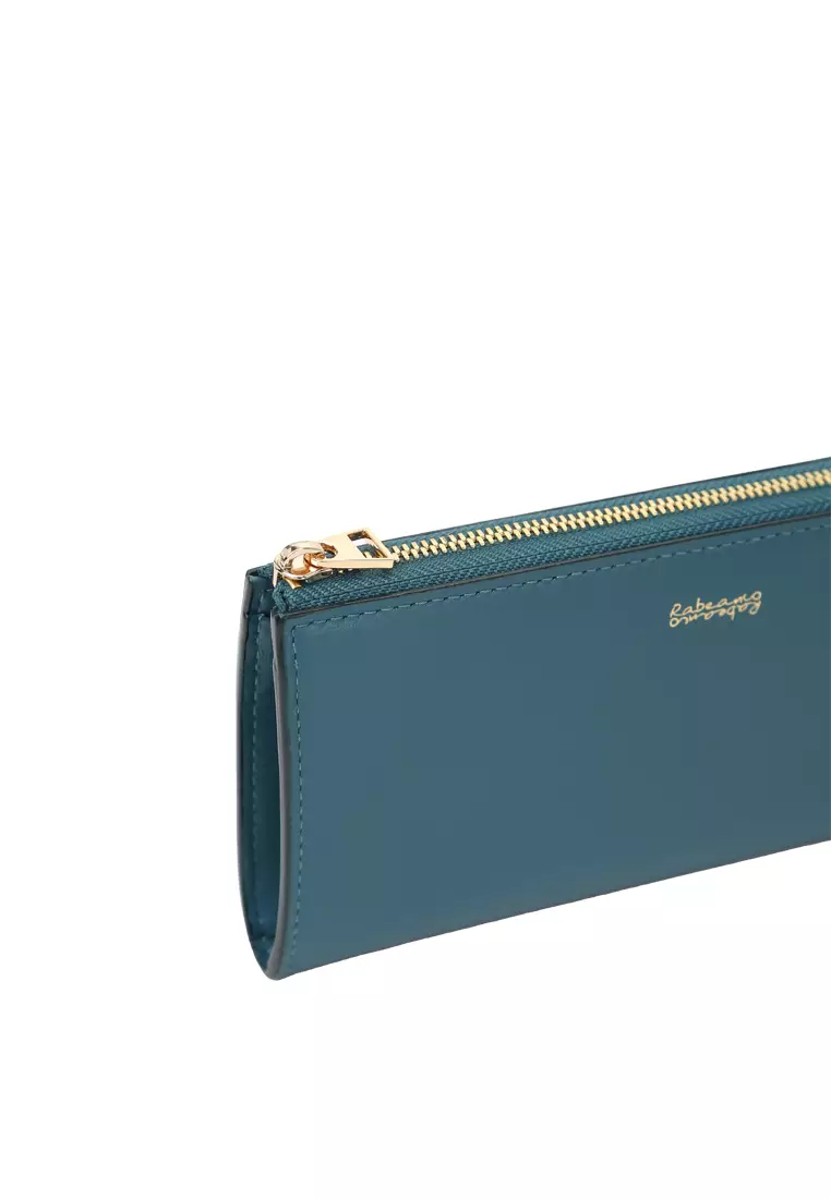 L-Zip Long Wallet - Turquoise