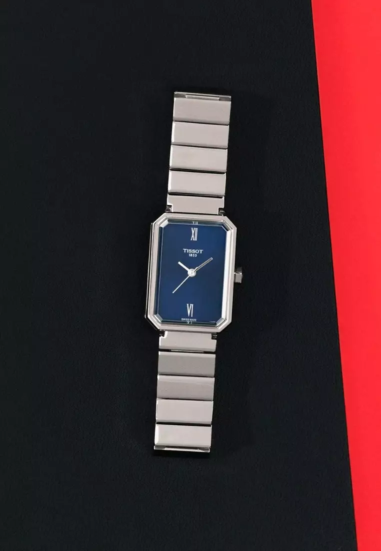 Buy Tissot Tissot SRV 30mm Rectangular Watch Case Blue Dial Stainless ...