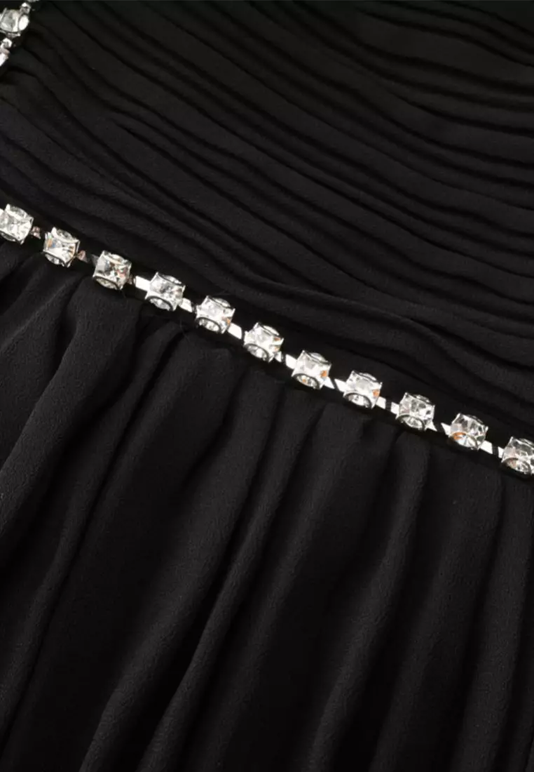 Buy Sunnydaysweety High Waisted Embellished Luxury Quality Black Dress