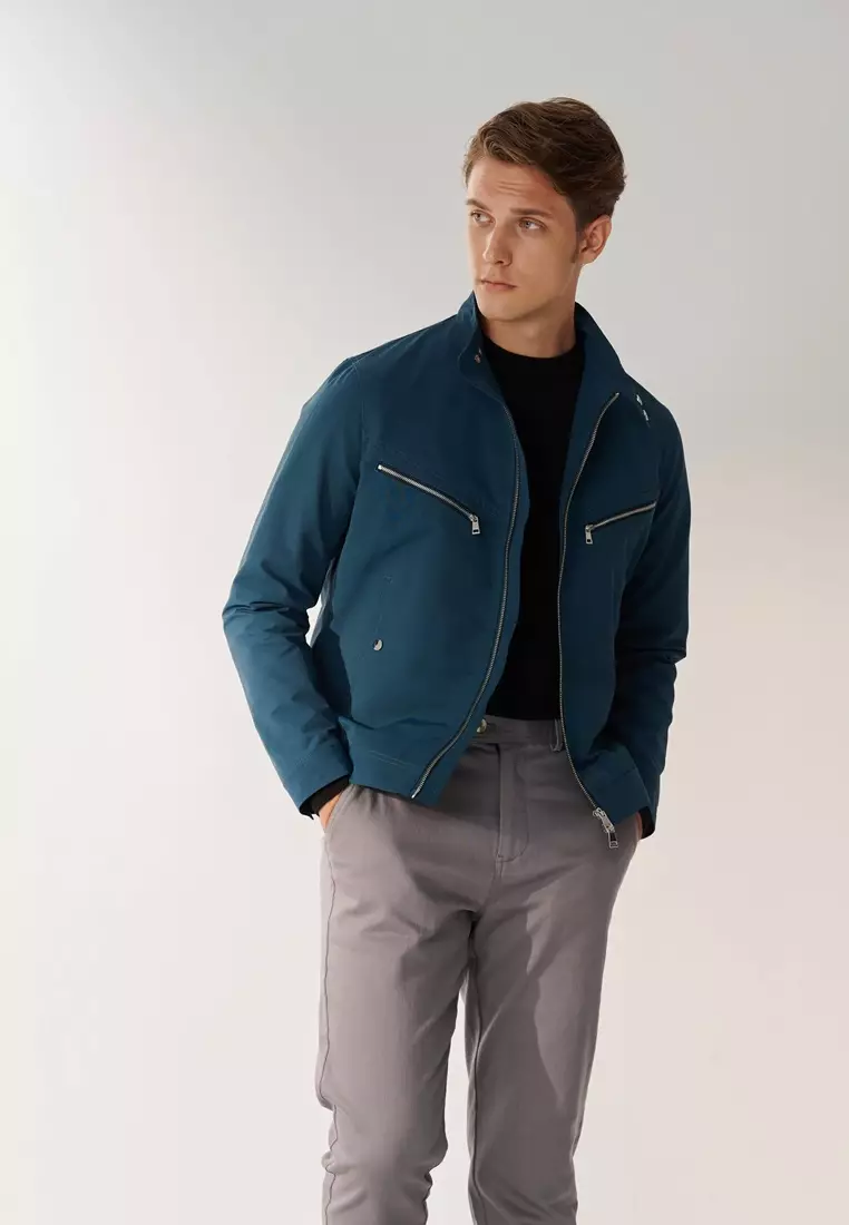 Turquoise Harrington Jacket