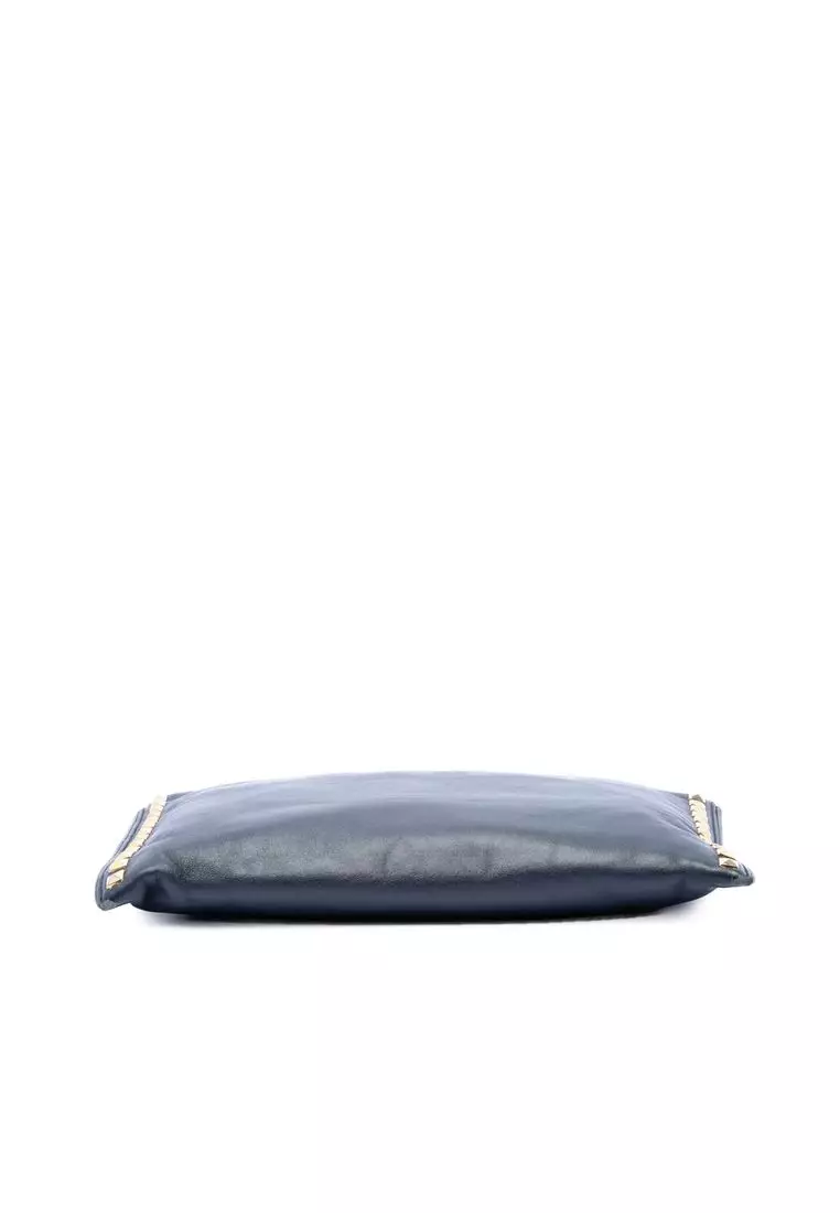 Pre-Loved Miu Miu Studded Leather Zip Clutch