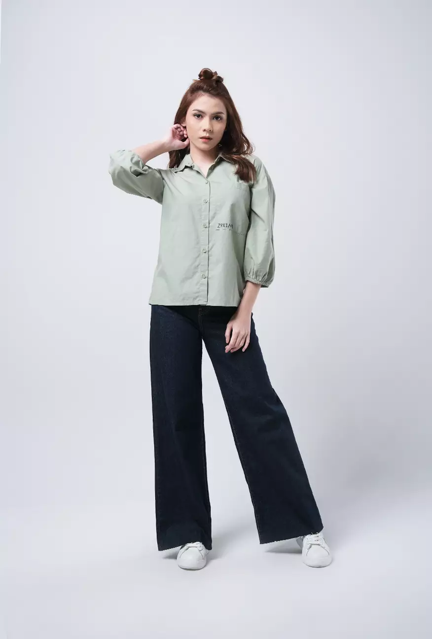 Kemeja Wanita Haura Sage