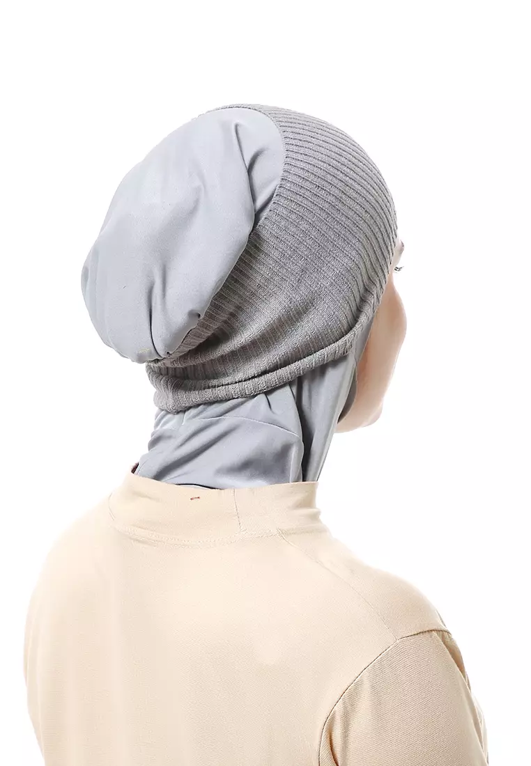 Irma Ciput Muslimah Wanita Motif Polos Simple Fashion Women - Grey